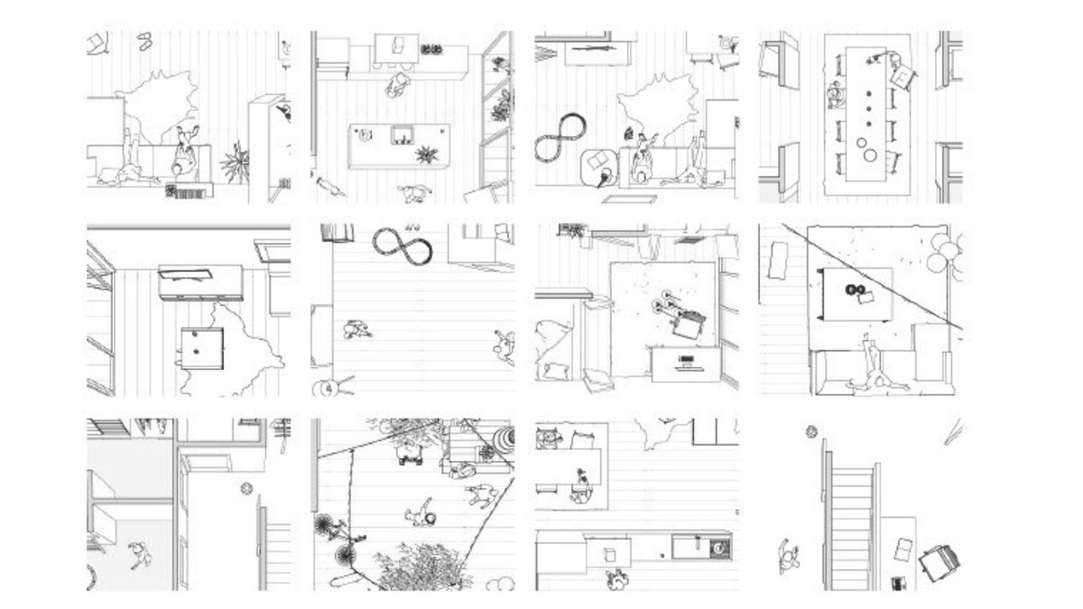 ANAarchitecten's tweet photo. Stedelijk wonen is relatief duur, dat vraagt om slimme en compacte woningplattegronden voor stadsappartementen. Jannie Vinke illustreert dit met de studie 'Family Plan' van ANA architecten bij een symposium georganiseerd door Architectenweb op 22 juni. https://t.co/Geg3bHftiG https://t.co/VFE9qgyZ4P