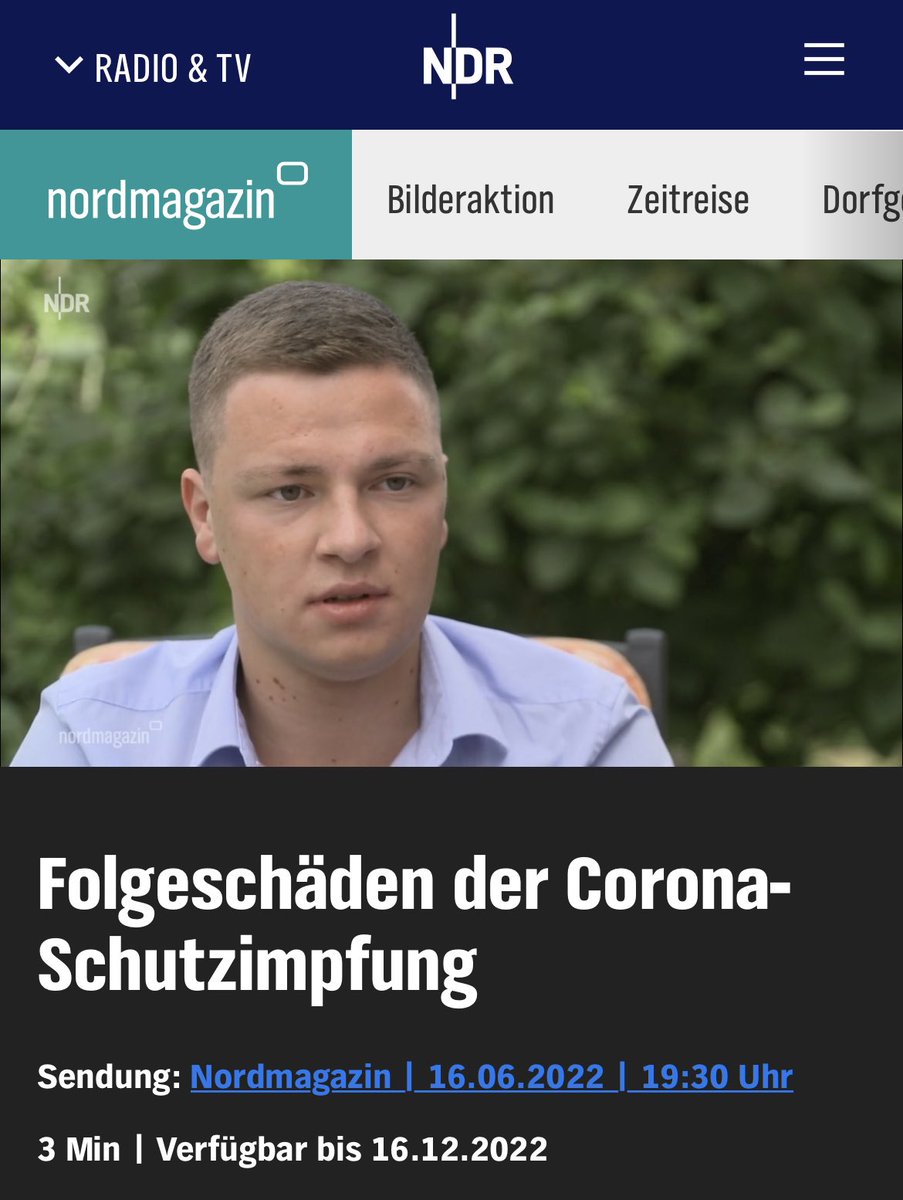 rosenbusch_'s tweet photo. Starker kurzer Beitrag vom NDR. Ein 19 Jahre alter ehemaliger Triathlet:

„ich muss mein Studium abbrechen, ich werde nie normal arbeiten können“

Mediziner, die über Impfnebenwirkungen nur anonymisiert sprechen wollen.

Mehr muss man gar nicht wissen…

https://t.co/VoYZYqNsux https://t.co/WnaB2uQu8F