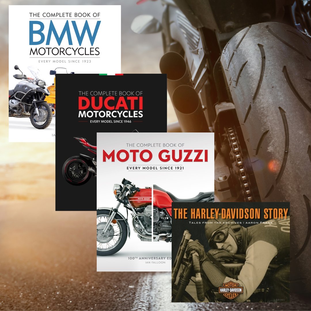 MotorbooksQPG's tweet photo. Legendary motorcycle makers and amazing books about them are a winning combination. Get the full history of your favorite marques. Save 30% when you use the code DRIVES30 at checkout.
*
*
*
#ducati #harley #motorcycle #BMWbikes #motoguzzi #harleydavidson https://t.co/ZNEx9jVRLC