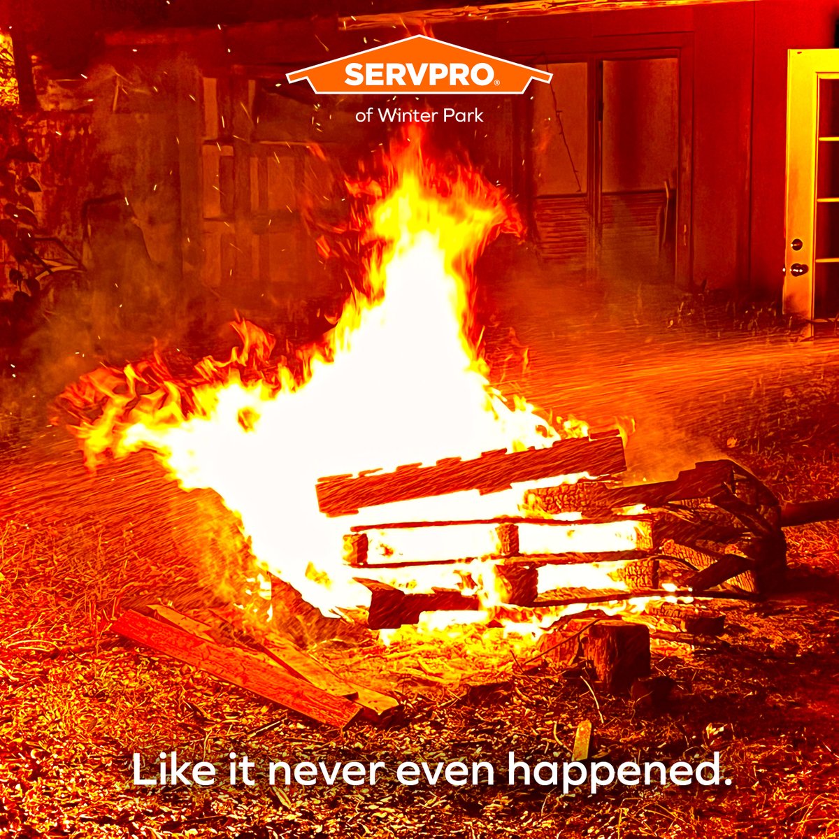 #FireDamageFriday It is crucial to be sure a fire you start is controlled and contained to prevent it from turning disastrous