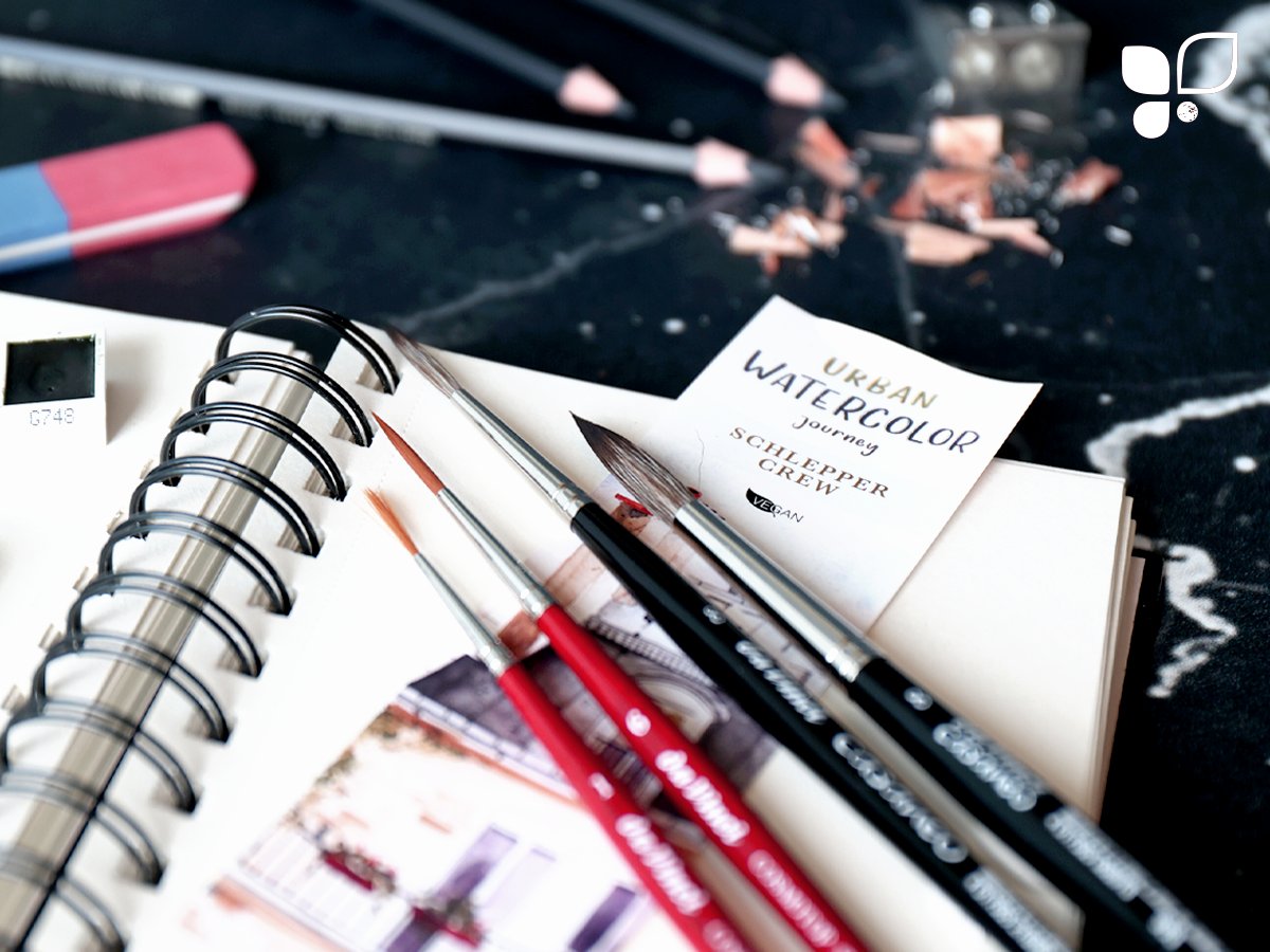 KUNSTPARK's tweet photo. Sommer, Sonne, #WatercolorSketching! 
Hört sich das nicht gut an? 🥰 Dann wird Dir sicherlich auch das NEUE #UrbanSketching #Pinselset von #MayandBerry gefallen. Es enthält 4 verschiedene #Pinsel und eignet sich wunderbar für #Aquarellmaler und Urban #Sketcher.  🥰 https://t.co/U2mS8dQJhJ