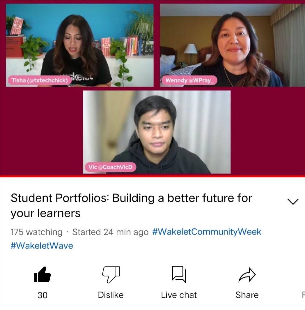 VersozaMay's tweet photo. One of the highlights of #WakeletCommunityWeek experience this year is the Student Ambassador Program sharing of @CoachVicD 💙 Its just amazing how he learned from his students in the process and vice versa! Thank you, @wakelet  💙 https://t.co/qvGOHjD0mV