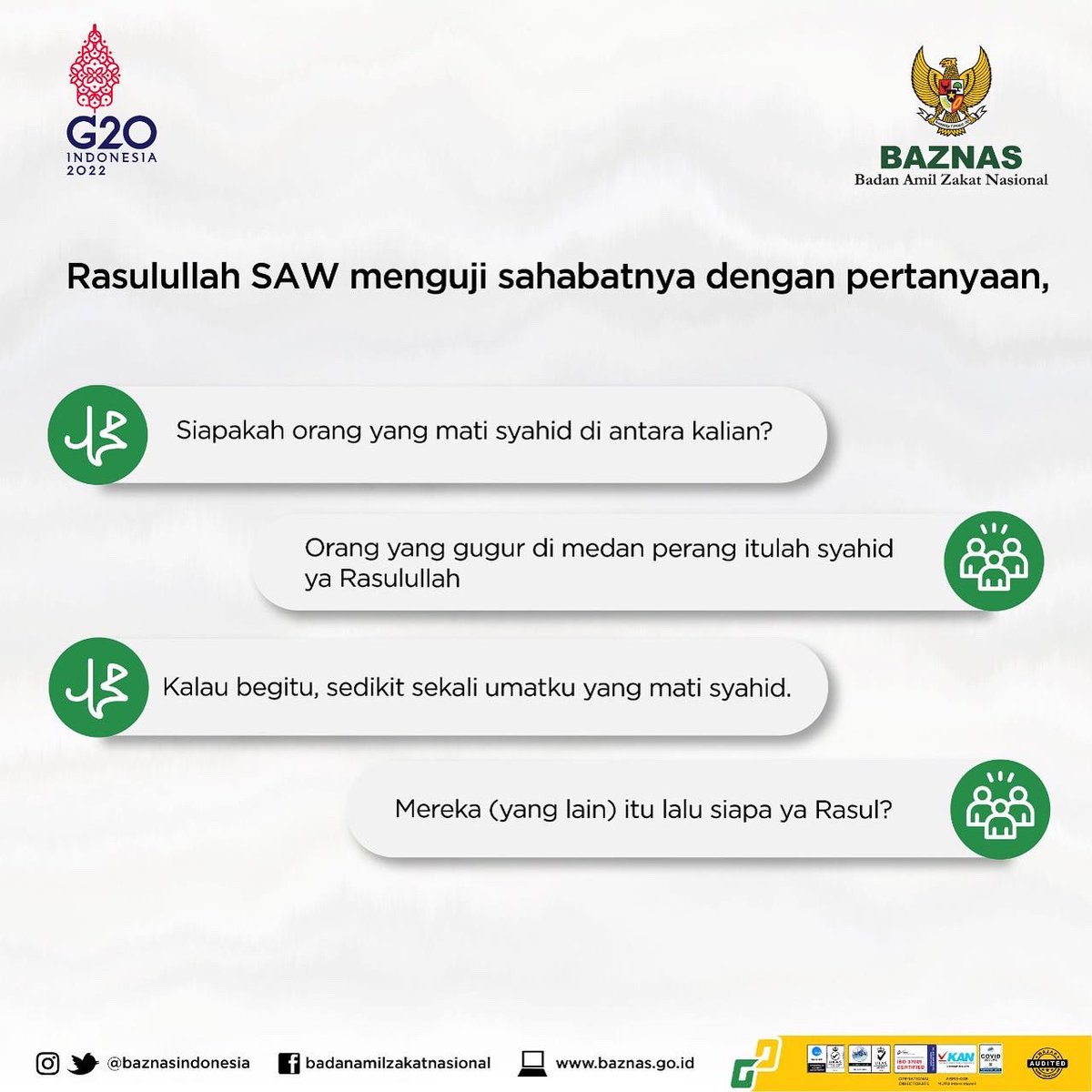 baznasindonesia's tweet photo. #SahabatBAZNAS tau gak sih? Ternyata meninggal dalam keadaan tenggelam juga dapat dikatakan meninggal dalam keadaan yang baik (syahid) loh.

#BAZNAS #Syahid #matisyahid #Tenggelam  #Hadith #hadits https://t.co/mJhNXeKTqT