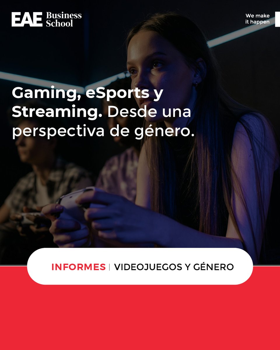 EAE_B_School's tweet photo. 🎮 El meteórico ascenso de la industria del videojuego no ha hecho más que empezar. ¿Pero qué pasa con las mujeres en este sector?  ¿Qué interés generan los #videojuegos entre las #mujeres? ¿Hay mujeres en puestos de dirección de equipos?

➡️https://t.co/rS2hGmvMGw

#EAE #Informe https://t.co/8yw73gVLIX