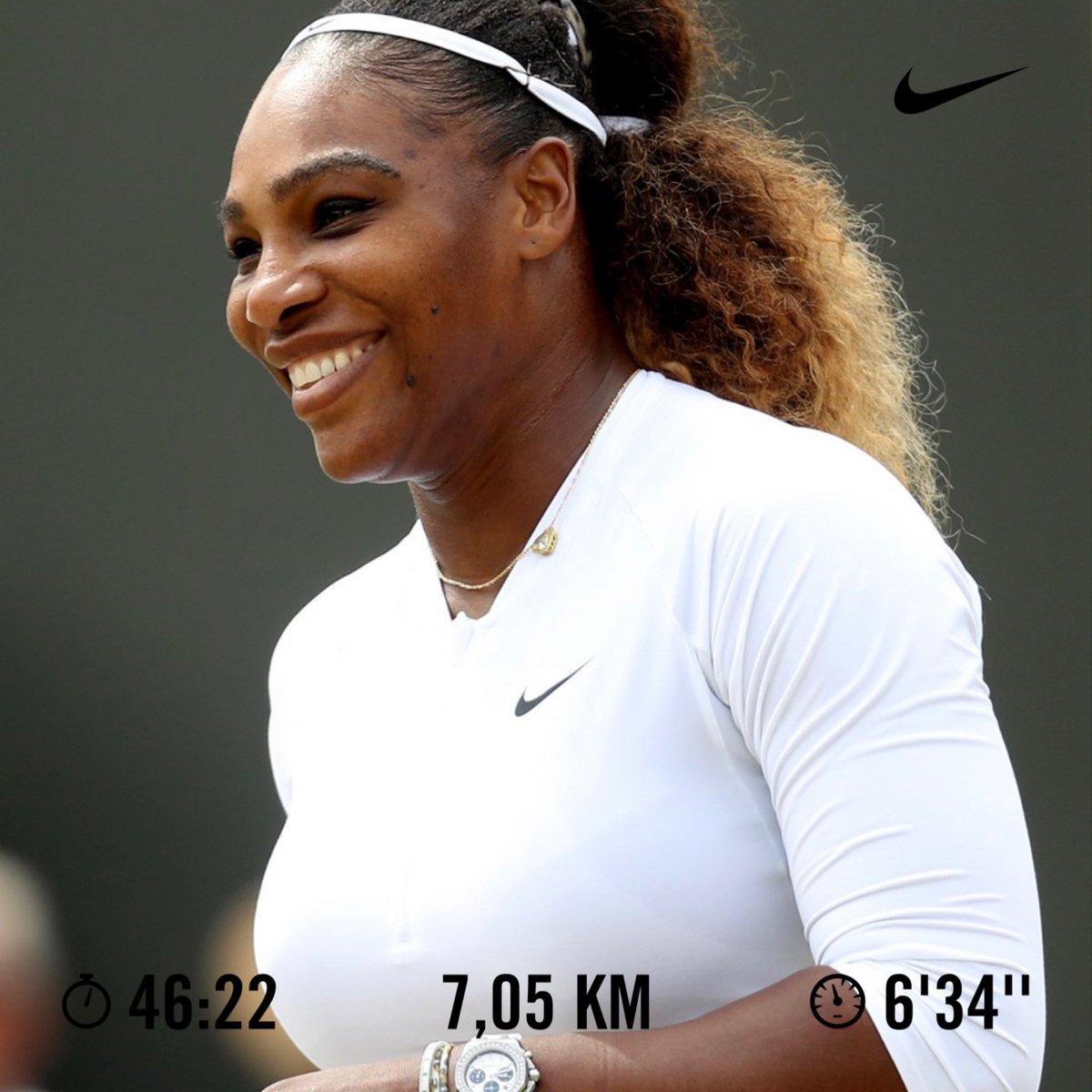The queen is back #SerenaWilliams👑
#Wimbledon2022 
#GrassSeason
My morning session 🍓
#IPaintedMyRun 
#FetchYourBody2022 
#RunningWithTumiSole 