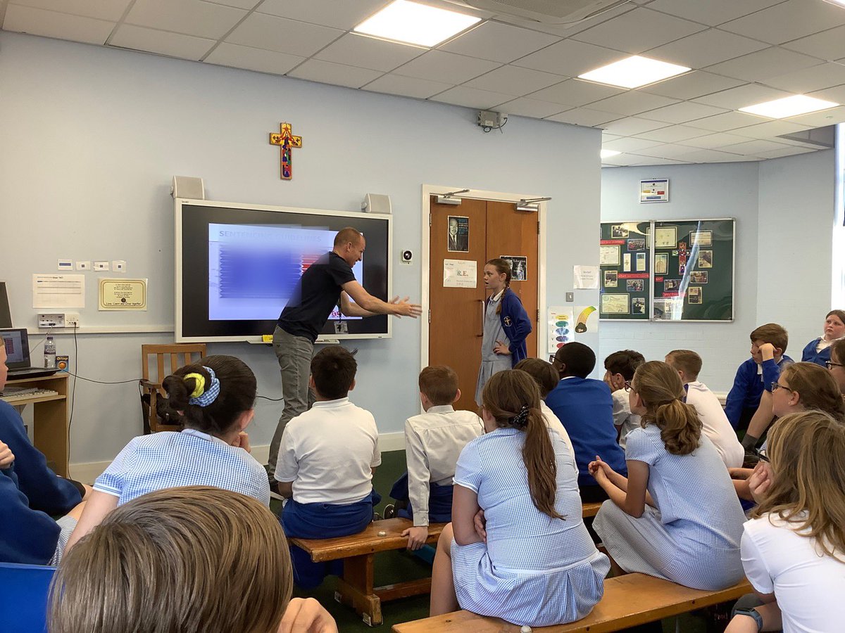 year1_STOL's tweet photo. Year 6 enjoyed their "Get Away 'N' Get Safe" workshops with James and learned some valuable lessons that  may help them in the future.  @TheGangsMan @year6_STOL https://t.co/9k0Cv3SjdV