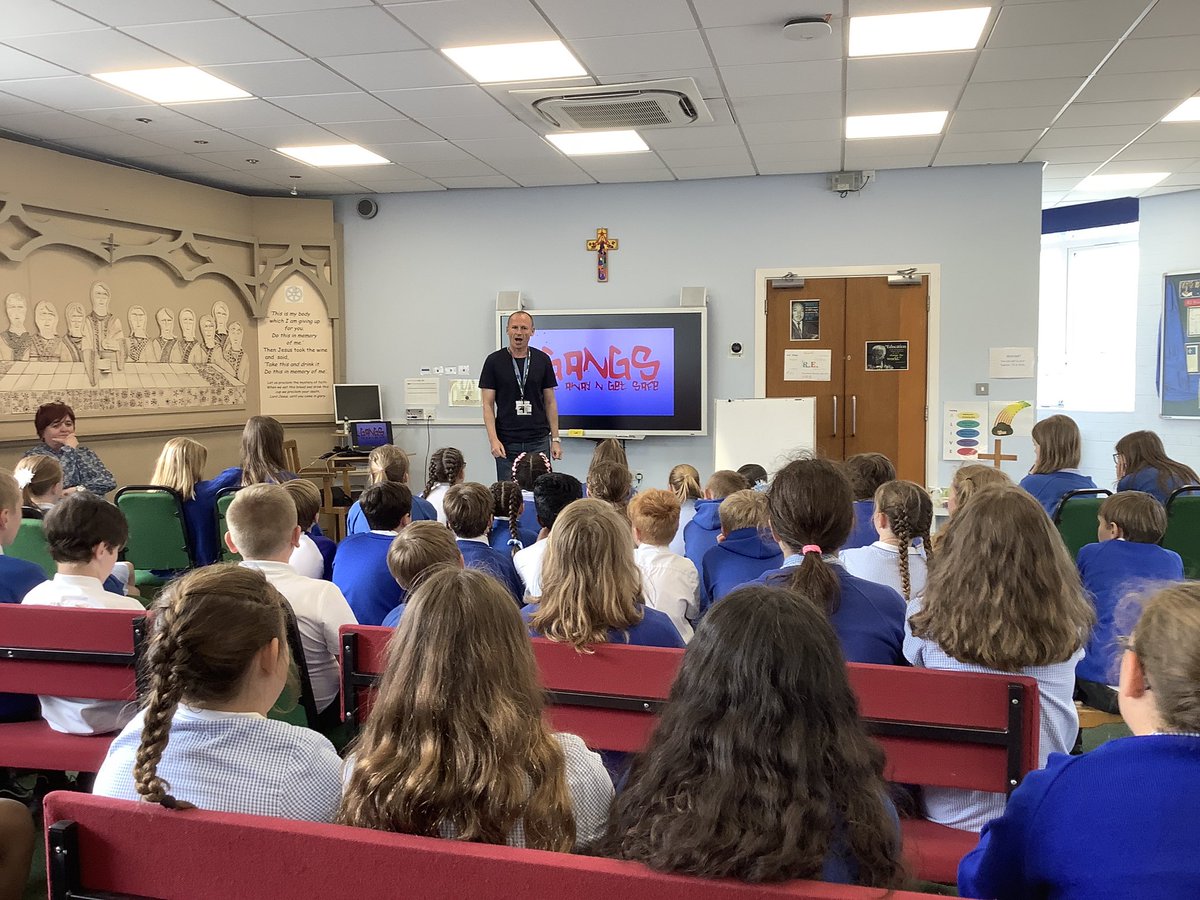 year1_STOL's tweet photo. Year 6 enjoyed their "Get Away 'N' Get Safe" workshops with James and learned some valuable lessons that  may help them in the future.  @TheGangsMan @year6_STOL https://t.co/9k0Cv3SjdV