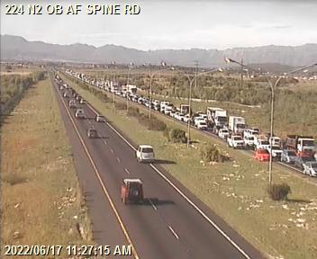 CapeTownFreeway's tweet photo. Update: 303936: #Road_Closure due to #Vehicle_Recovery: N2 Inbound after Spine Road, Use Alt Route. #SeeAndBeSeen https://t.co/it5TWQaUBF