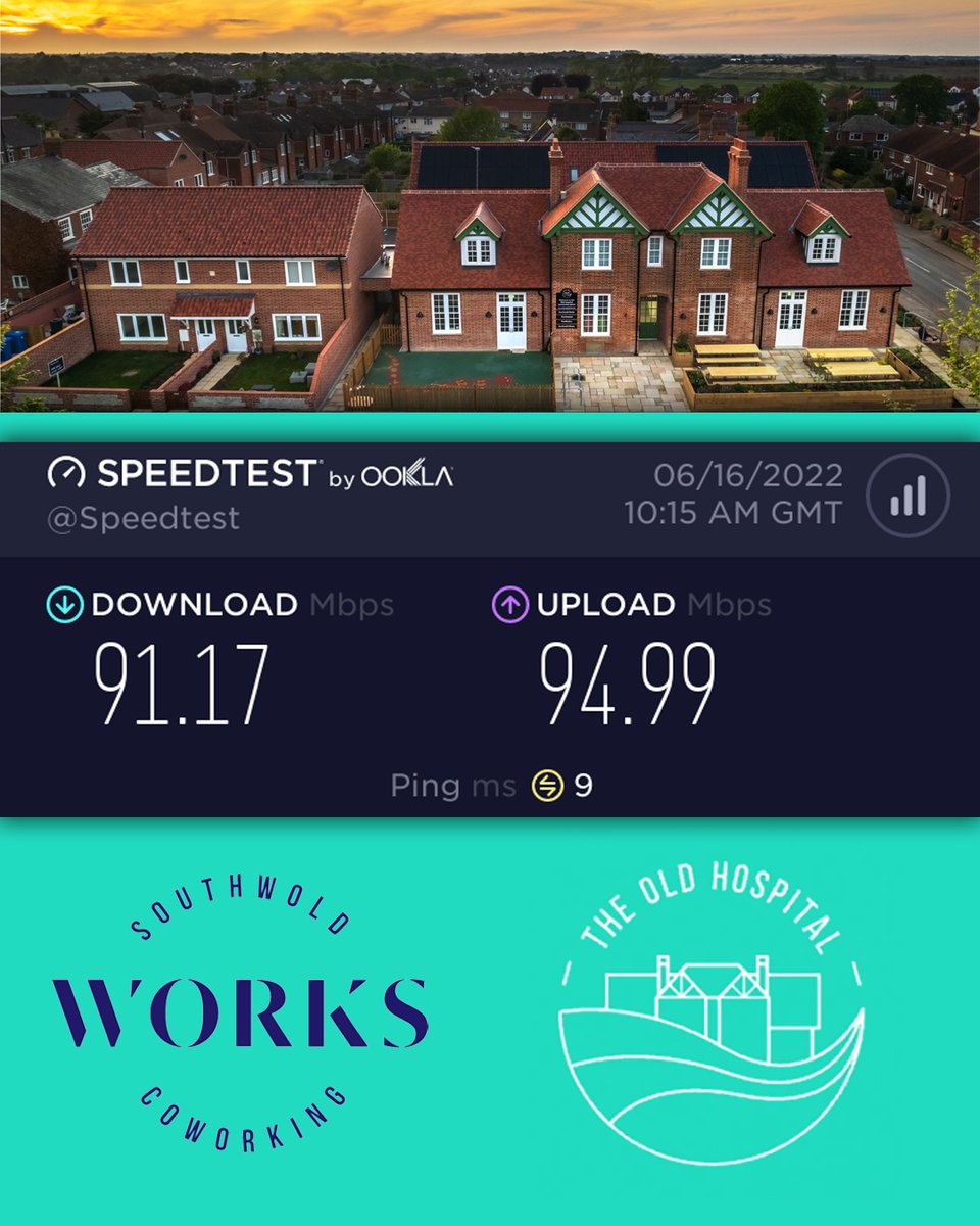 HarrierAerial's tweet photo. Southwold Works advertises "Wicked fast Wi-Fi" but this is next level 😱Co-working space is opening soon. Perfect for freelancers, solopreneurs, remote workers, small teams, visitors and, of course, aerial photographers!
#suffolkphotographer #southwoldworks #suffolkcoworking https://t.co/rtwUjsxzsM