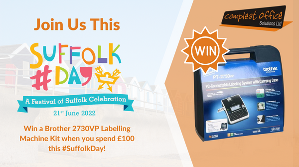 To celebrate #SuffolkDay, we will donate £5 for every purchase of £100+ made on June 21st to our defibrillator charity. As well as, give you the chance to WIN a Brother 2730VP labeller kit!

🛒Shop Now->compleatofficesolutions.co.uk

#OfficeSupplies #Competition