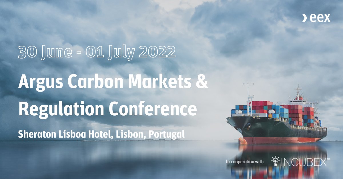 eexgroup's tweet photo. Argus Carbon Markets Conference (@ArgusMedia) - 30th June. #EEXpert Ellen De Vocht (EEX) is joining the panel 14.20-5.00 CET ‘The expansion of the EU ETS: what does this mean for the maritime sector?’
Pleased to jointly sponsor this event with @theincubex https://t.co/yuMjZrU5sk https://t.co/FP346cwaA2