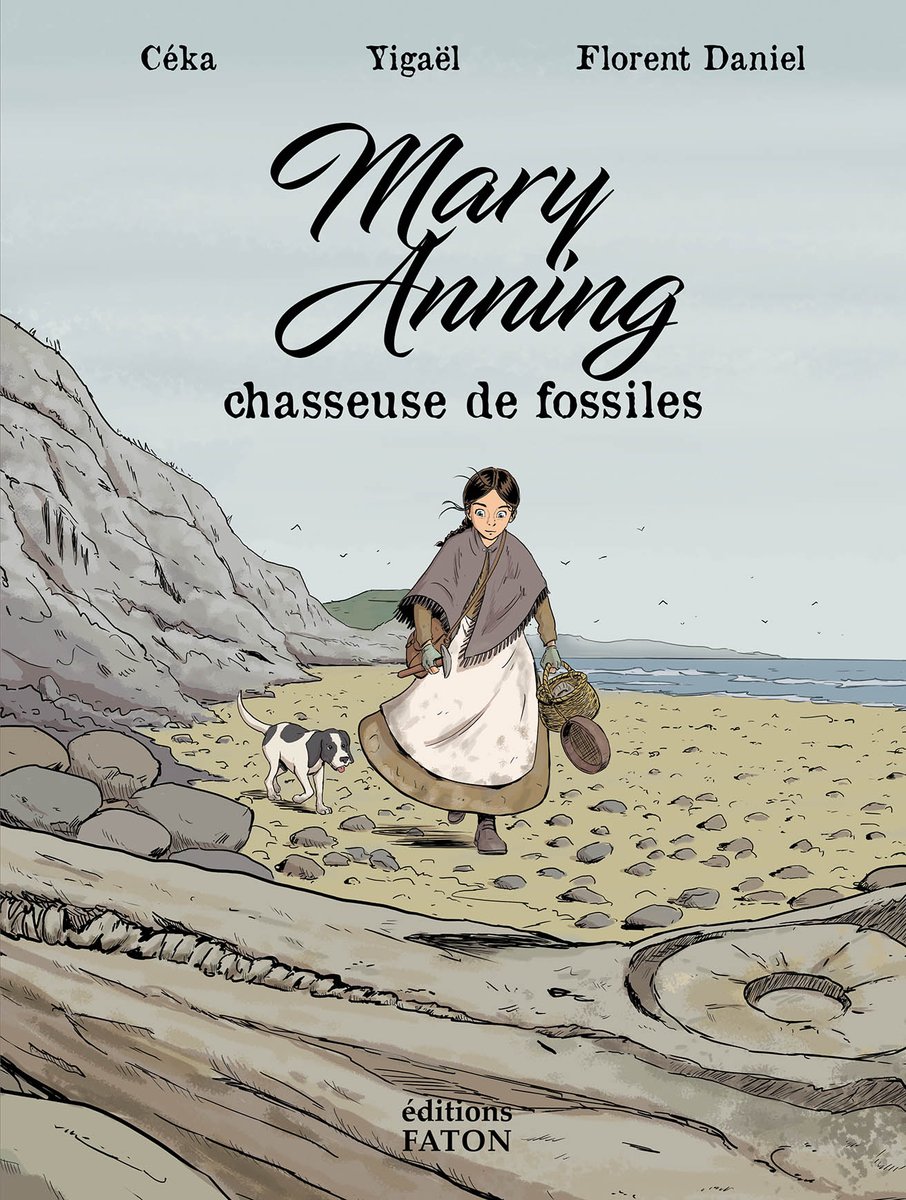 Yigael_C's tweet photo. C'est aujourd'hui que sort en librairie Mary Anning , chasseuse de fossiles , ma nouvelle BD chez @EditionsFaton  , écrite par Erick Lasnel Dit Céka et mise en couleurs par Florent Daniel ! 

#maryanning #lymeregis #lymeregisbeach #traythedog #BD #faton https://t.co/DCrSBfv4tM