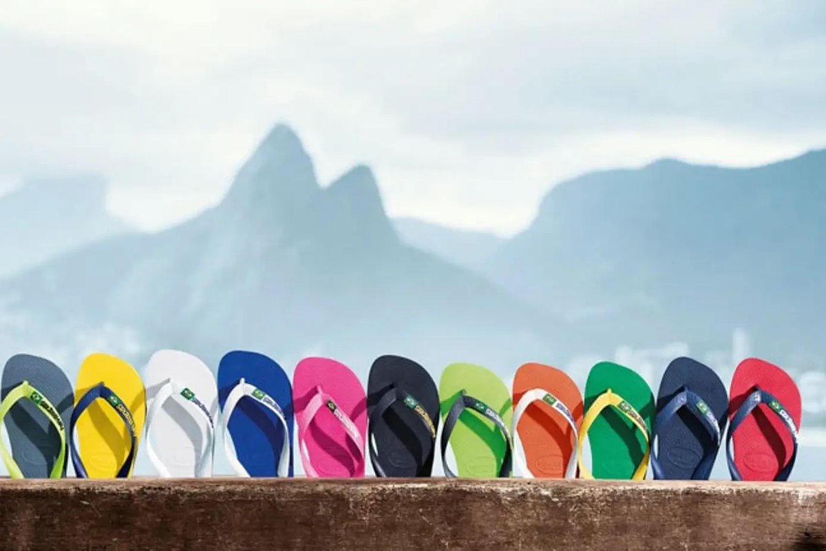 RioDiary's tweet photo. The third Friday in June is "Flip Flop Day". Many of you may have a pair or two of the Rolls Royce of flip-flops, Brazil’s Havaïanas. The most popular brand in the world with over 200 million pairs being sold every year. https://t.co/0Ch0eYeTiH