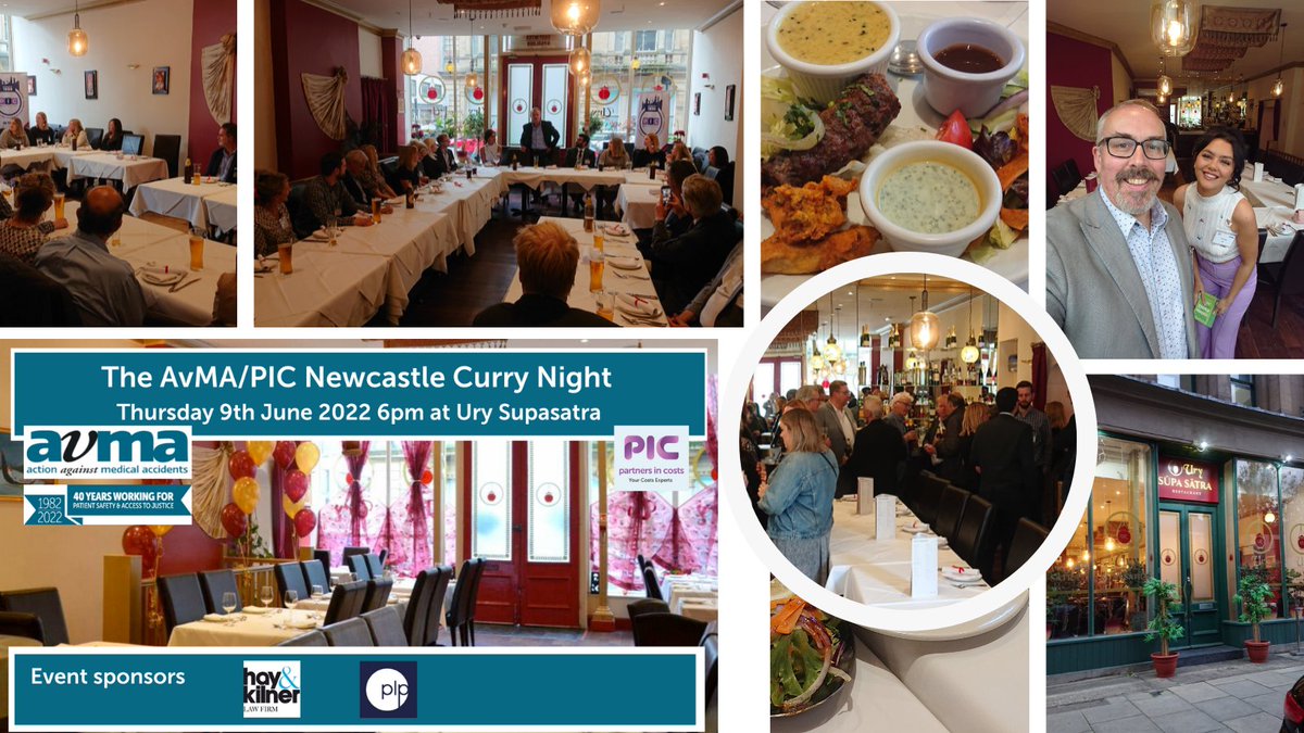PIC_Legal's tweet photo. Last week we were hosting the @AvMAuk Curry Night in Newcastle at Ury Supastra which was kindly sponsored by @HayKilner and @ParklanePlowden. A fantastic night was had by all @PeterWalshAvMA - it's Bristol next on 30th June.
#AvMACurry #CurryNight https://t.co/zlAsTqbf97