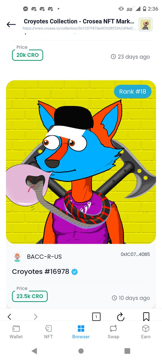 Jasonsmithpit's tweet photo. Yotees are about to be sold out! A huge victory to the #BACC family. Huge passive income on staking. It's best not to miss this opportunity! You can find them on https://t.co/0rwezPV27Q and stake them on https://t.co/Rjv3eMFqq4 . After market on https://t.co/FIo7ClDdQB . #croyote https://t.co/UGP4dudDN4