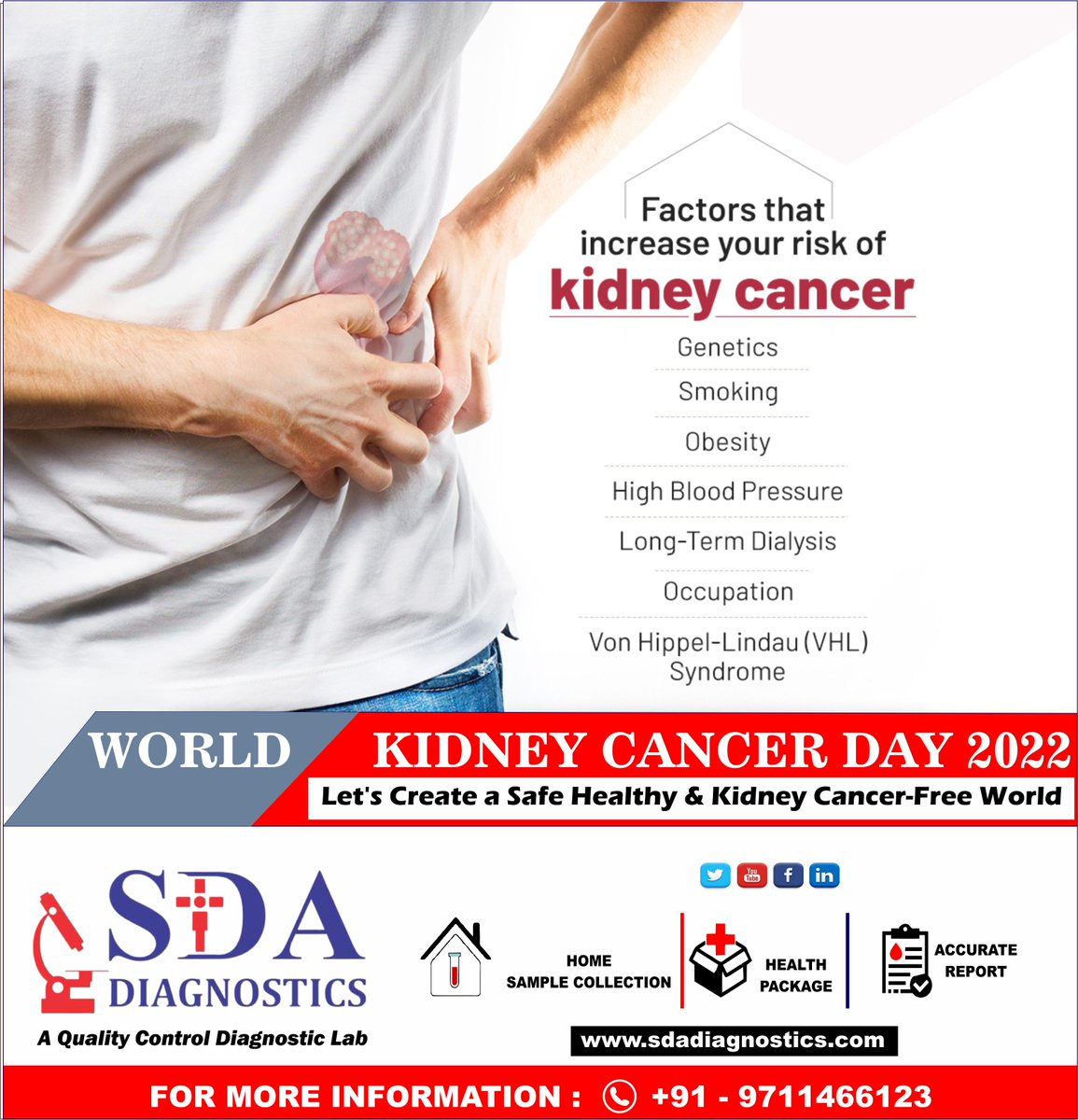 sda_diagnostic's tweet photo. Don’t lose hope. Stand up and fight together with the strong battle against kidney cancer and do your part in preventing it by raising awareness.
visit us : https://t.co/jxXYNYmfbP
#SDA_Diagnostics #Lab #BestPathologyLab #healthcare #WorldKidneyCancerDay #KidneyCancerDay https://t.co/opTHr3TTbL
