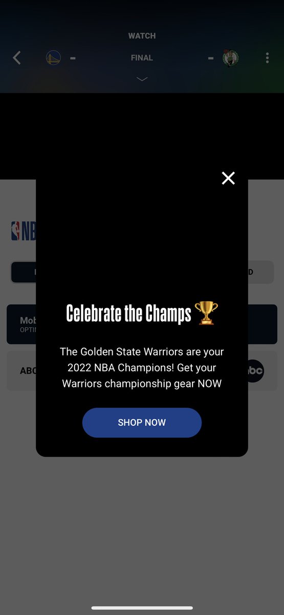 KikeGarcia41's tweet photo. No es mi caso, pero imagina que eres uno de esos que se ha quitado las notificaciones y los marcadores para intentar ver el partido sin spoilers, entras en la app de la NBA y... https://t.co/42LeTmHt1m