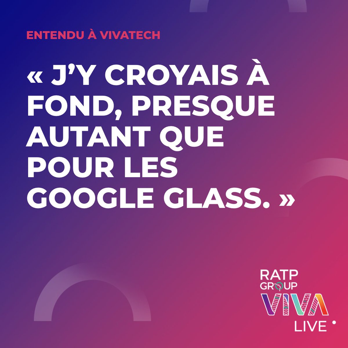 Entendu ce matin dans une allée de #VivaTech 👂#Entenduà #RATPGroupVivaLive 🎙️ #RATPGroup #RATPLovesStartUp