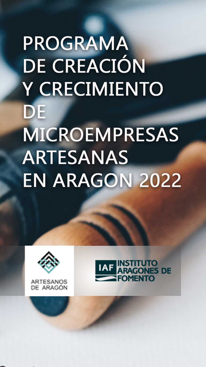 Este martes estaré junto a <a href="/emprenderIAF/">Emprender IAF</a> en el II Programa de Creación y Crecimiento de microempresas artesanas en Aragón 2022 organizado por <a href="/IAF_Aragon/">IAF</a> y <a href="/GobAragon/">Gobierno de Aragón</a>  junto a la Asociación de Artesanos de Aragón para hablar de alta en el RETA y mucho +