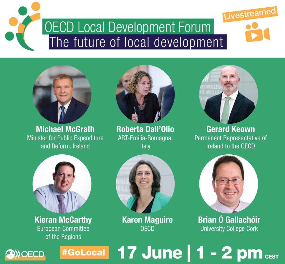 The OECD Local Development Forum 🏙️

The future of local development: more of the same or a change in game?

Join <a href="/OECD_local/">OECD SMEs, Regions, Cities & Tourism</a>'s livestream at 1pm CEST, ft. <a href="/mmcgrathtd/">mmcgrathtd</a>, <a href="/BOGallachoir/">Brian O Gallachoir</a> and <a href="/cllrkmac/">Cllr Kieran McCarthy</a> to find out ➡️ fal.cn/3px4c

#GoLocal