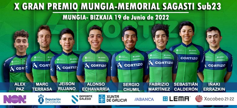 ccpadrones's tweet photo. X GRAN PREMIO MUNGIA-MEMORIAL SAGASTI
Este fin de semana nuestro equipo Sub23 viajará al Pais Vasco para disputar el Domingo una nueva edición del G.P Mungia.
#xuntadegalicia #oxypro #abanca #lema #Cortizo #aluminioscortizo #Padrón #onekasport #kleinfeld #Xacobeo21_22 #Amura https://t.co/bPAMyAcKKh