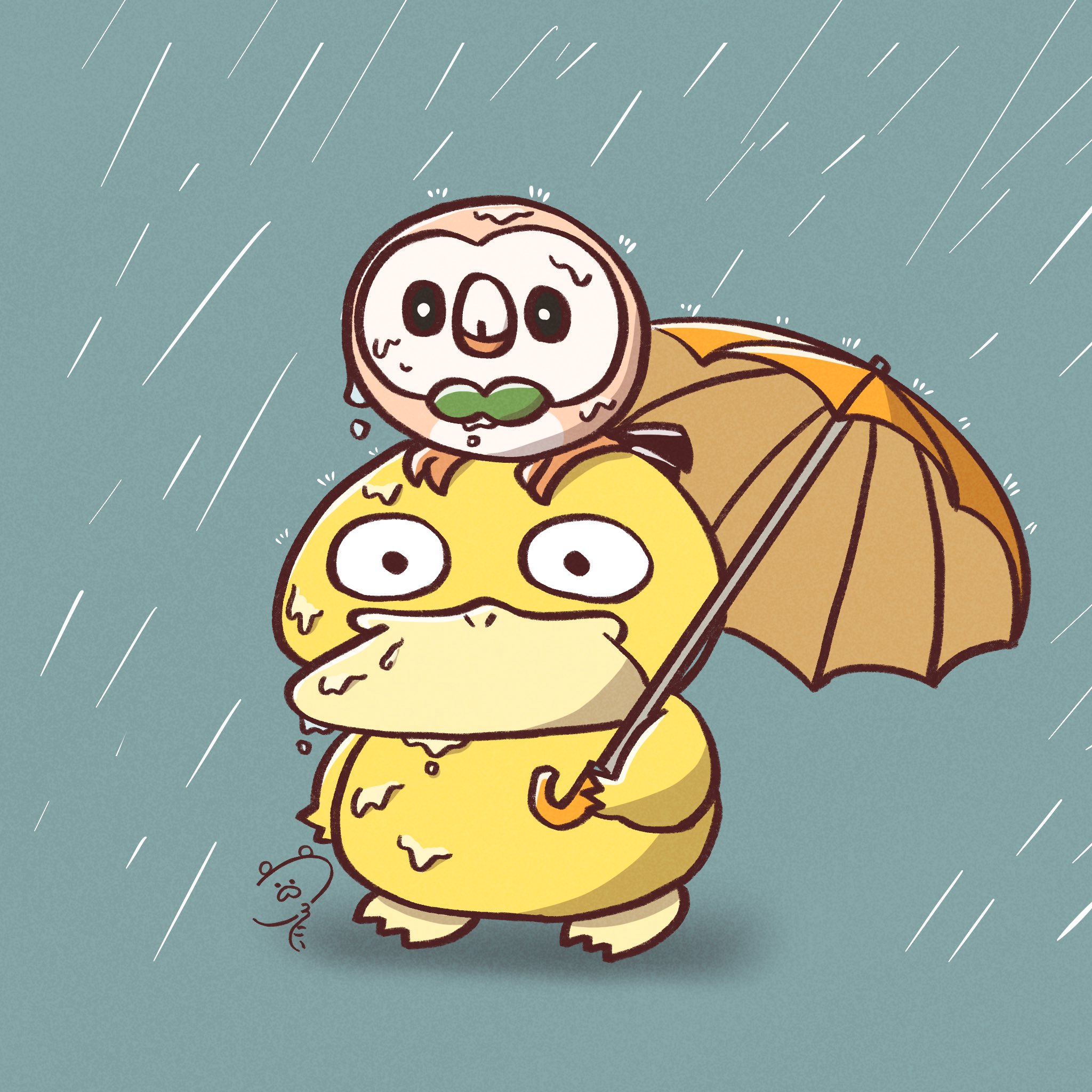 ころにぃ コダックとモクローの雨の日散歩 T Co Owbmw0iza1 Twitter
