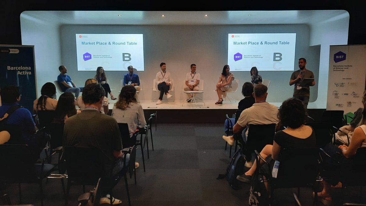 barcelonactiva's tweet image. Comença el @_BIST Market Place! 💼 

Debatem sobre la incursió de talent al sector #Deeptech amb empreses que cerquen nous perfils:👇 

🚀💬 #CoolingPhotonics, @DeepDetection, @FICOSA_Int, #JoltechSolutions, @HelloNostrum, @OnaTherapeutics i @TreellumTech. 

Som-hi! 😉👍