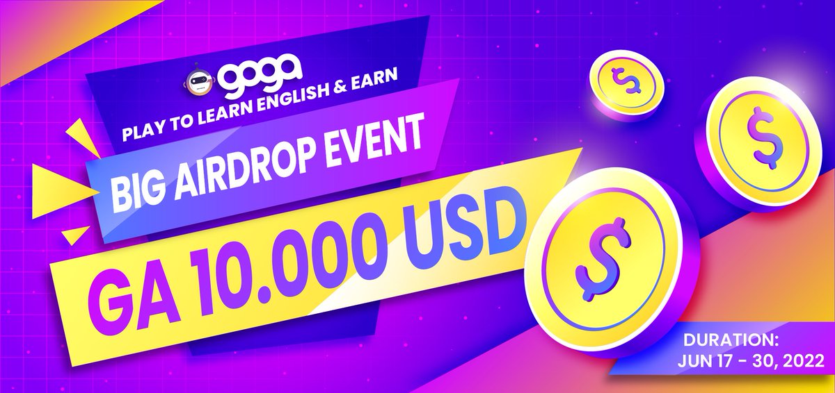 🔥 77 FREE GOGA NFT (10,000 $USD) Giveaway 🔥

🤑 Simple tasks, easy rewards 
🤜 gleam.io/llhdE/goga-77-…

🥳 Get Free NFT, Learn English &amp; Earn with GOGA!

June 17 - 30/2022 ⏰

#SolanaNFTs #NFT #goga_app #Summersol
🧵👇