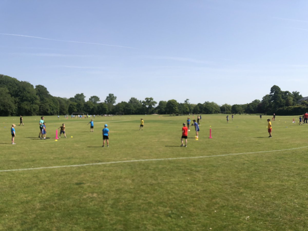 Like ants 🐜 across the Newbridge fields . <a href="/BridgendTownCC/">Bridgend Town CC</a> festival underway with loads of enthusiasm and no little skill. Teachers loving the <a href="/thehundred/">The Hundred</a> style app and fully engaging with their teams . <a href="/BridgendCBC/">Bridgend CB Council</a> <a href="/CricketWales/">Criced Cymru / Cricket Wales 🏏🏴󠁧󠁢󠁷󠁬󠁳󠁿</a> <a href="/Chance2Shine/">Chance to Shine</a> Another great location to play on