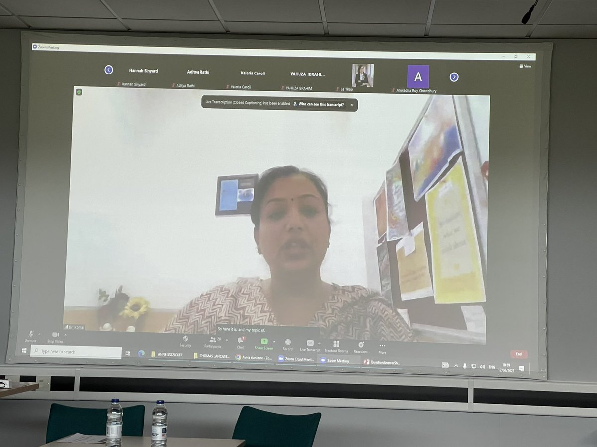 DrLancaster's tweet photo. Komal Sandhu is joining us remotely from India to discuss why law students need to comply with the legal obligations of #academicintegrity #AILSConf22 https://t.co/DaoIy5PP2b