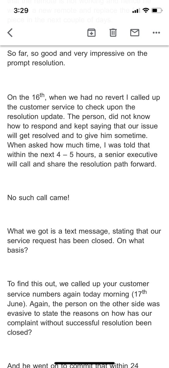 masandvikram's tweet photo. @Crompton_India extremely poor and negligent customer service by your team. Please check upon complaint number 2206111215/01. Do check your call recordings for the apathy and ridiculous conversation. An email sent by me is attached for your perusal. Hoping for quick action. https://t.co/XLO6UW8spN