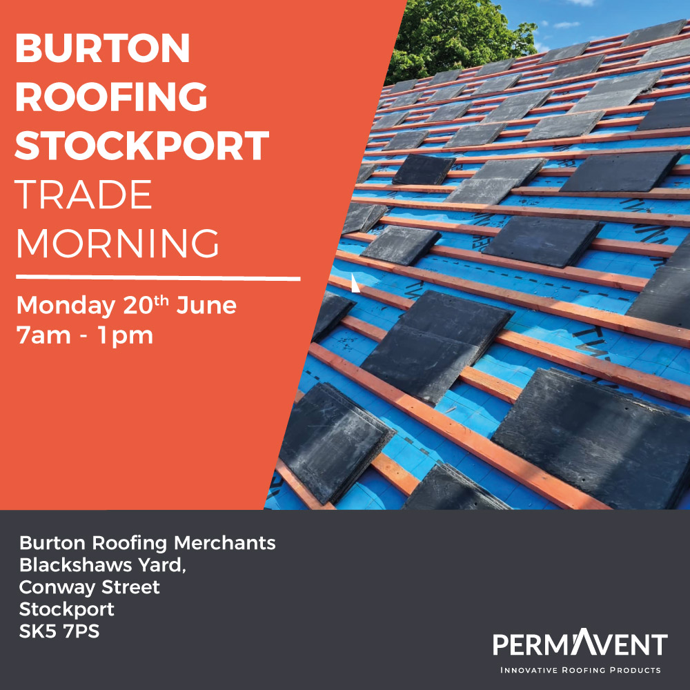 Drop into Burton Roofing Stockport this Monday for a bacon sarnie and a chat with Danny Campbell about the range of Permavent membranes and the innovative Easy Roof system for low pitch roofing.