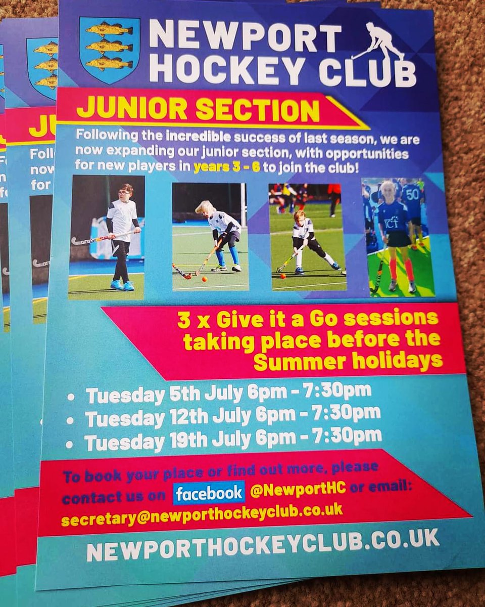 An opportunity for anyone in school years 3 - 6!
Please get in touch if you would like to secure a space on our upcoming Give it a Go sessions before the summer holidays!
#hockey #Newport #school #platinumjubilee2022