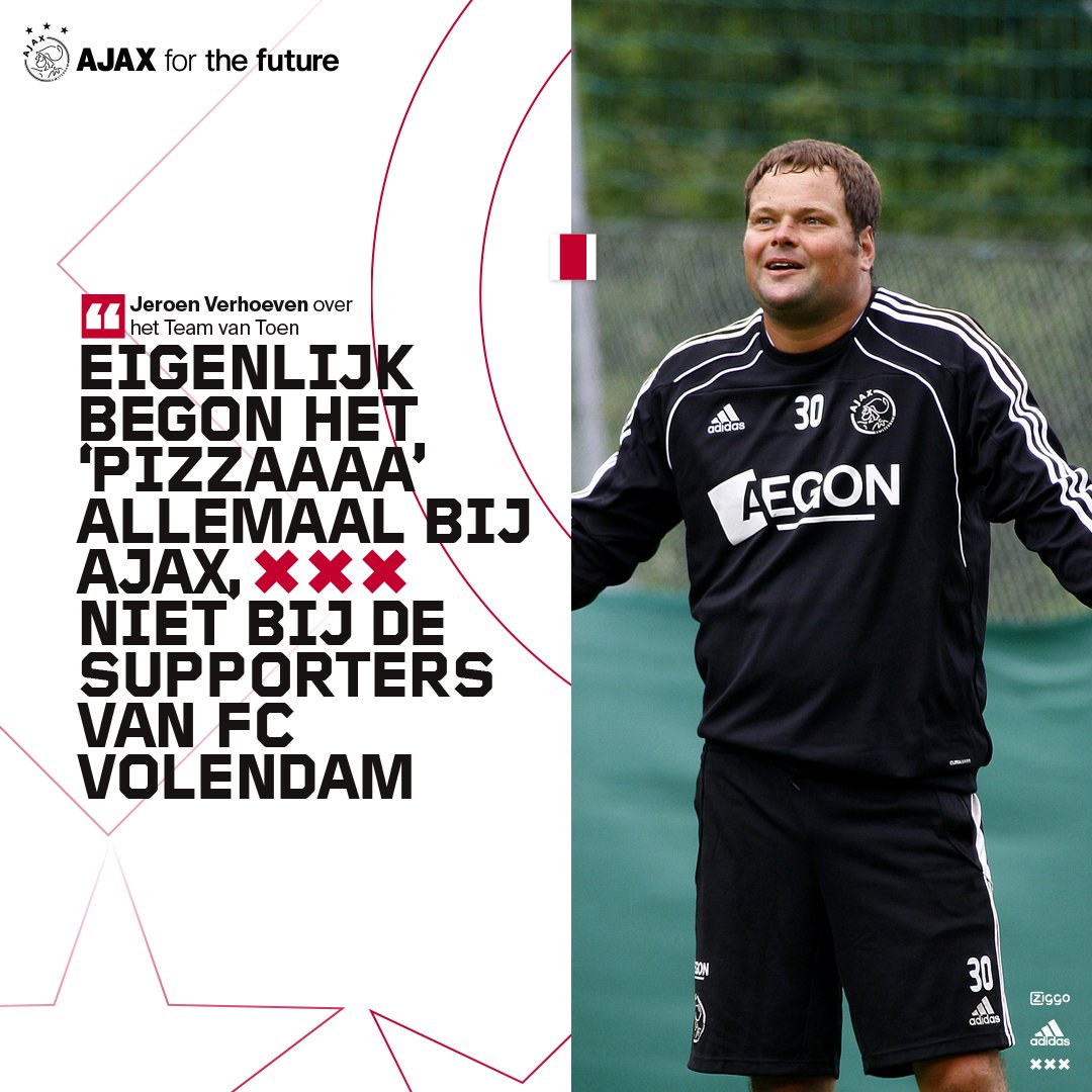 AFCAjax's tweet photo. #TeamVanToen ↝ @VerhoevenJeroen
❛Het niveauverschil was zo groot dat ik wel eens heb lopen janken, omdat ik al die ballen om m'n oren kreeg❜
➥ Ajax A1 - 1997/1998