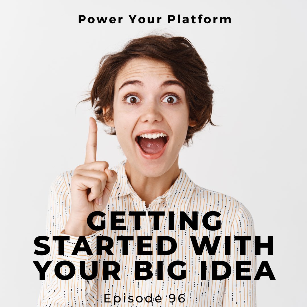 PowHERPlatform's tweet image. In Episode 96 of the Power Your Platform Podcast today, we’re talking about how to get YOUR big idea started. 💡 

Listen in at tinyurl.com/yck4fzfp or download on your favourite podcasting app. 

I’m also revealing my BIG Idea Framework in this episode, so stay tuned!