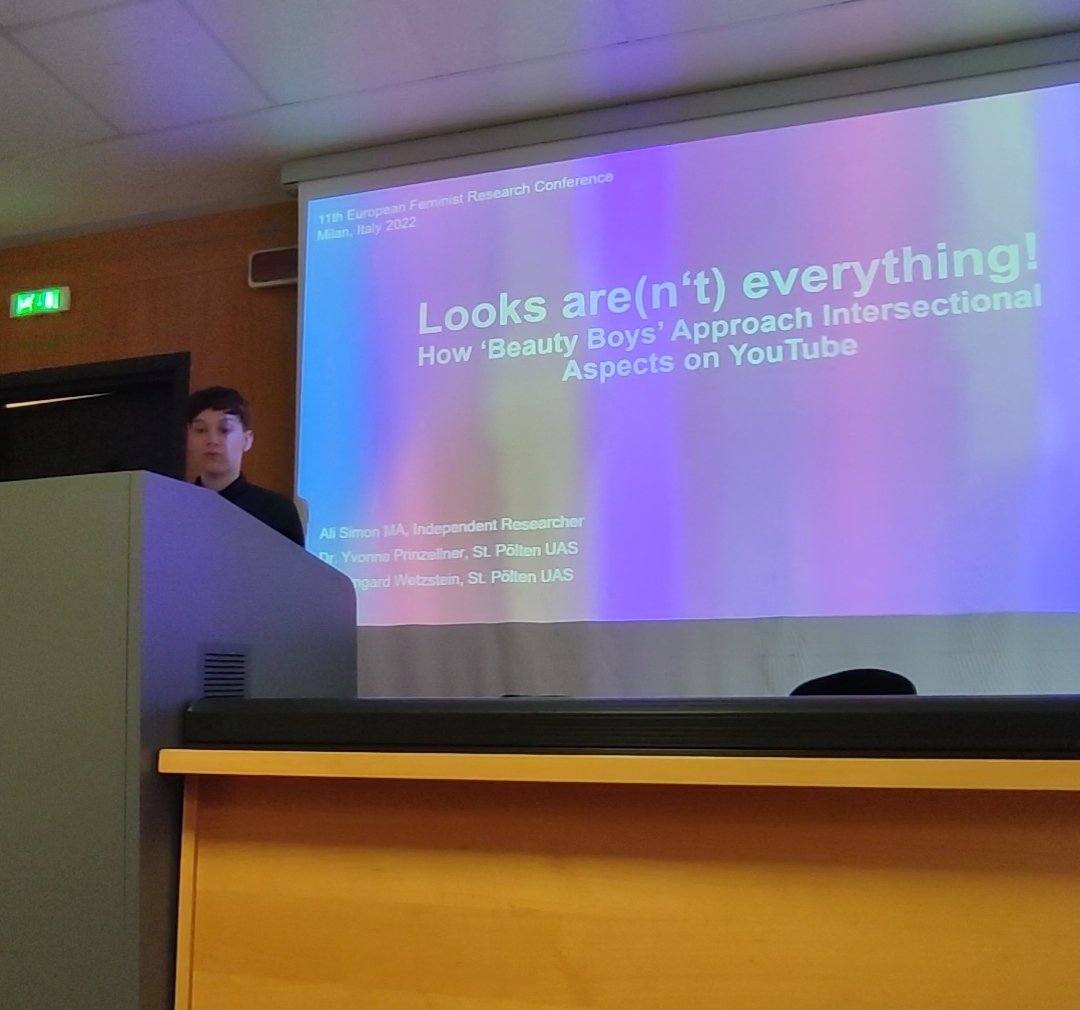 Ali Simon (@thealisimon) on Twitter photo Today I had the pleasure to present our research on 'Beauty Boys' at the #EFCR2022! So grateful to <a href="/prinzellner/">Yvonne Prinzellner (she/her)</a> and <a href="/i_wetzstein/">Irmgard Wetzstein</a> for bringing me into this project and also thanks to <a href="/atgender/">AtGender</a> for this great conference! Today I had the pleasure to present our research on 'Beauty Boys' at the #EFCR2022! So grateful to <a href="/prinzellner/">Yvonne Prinzellner (she/her)</a> and <a href="/i_wetzstein/">Irmgard Wetzstein</a> for bringing me into this project and also thanks to <a href="/atgender/">AtGender</a> for this great conference!