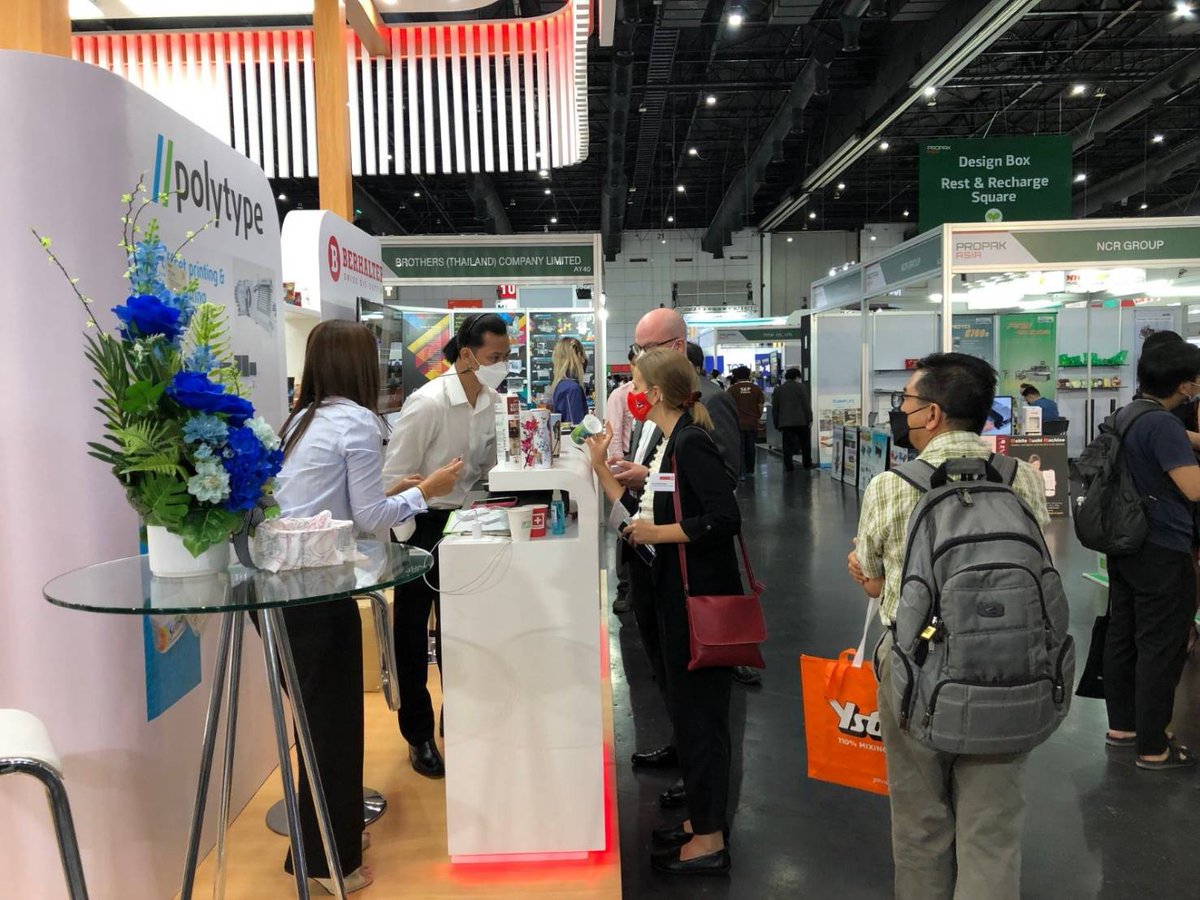 SwissAmbTHA's tweet image. Under the #ProPakAsia2022 theme "Sustainability in Processing and Packaging for our Better World", the #SwissPavilion, organized by @SGE, shows the products of 4 🇨🇭companies. Don't miss the opportunity to go &amp;amp; meet them until tomorrow! My team &amp;amp; @SwissThaiCC enjoyed their visit👇