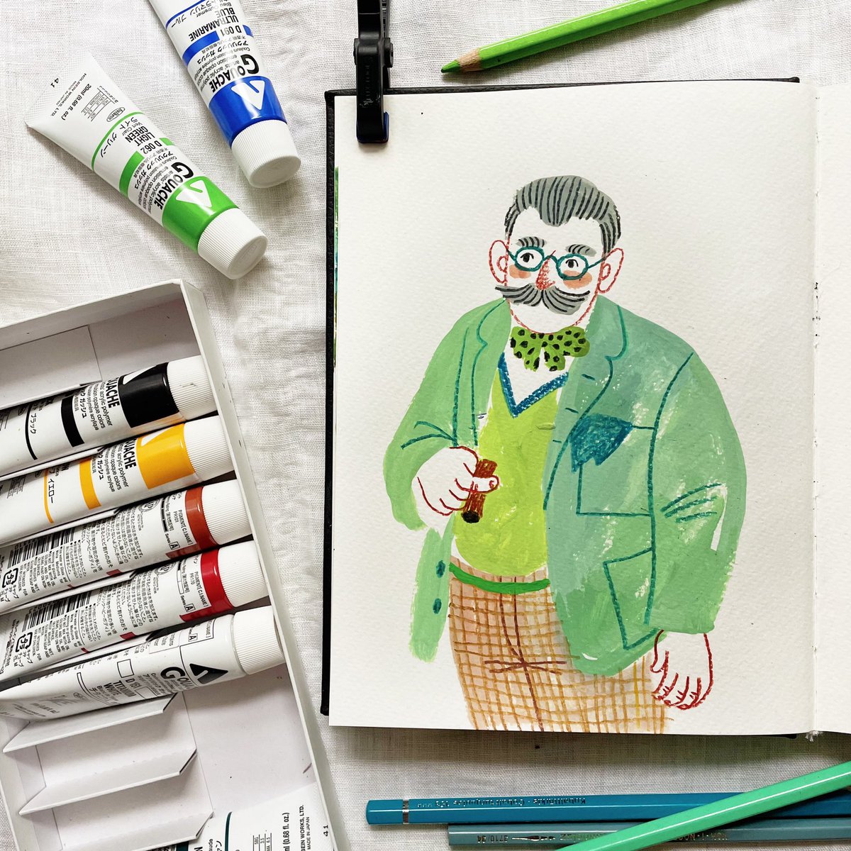 AnnaKreshchuk's tweet photo. Daily sketch from photo. #tekenuurtje #characterdesign #illustration #characterillustration #picturebook #kidlitart #sketchbook #sketch #dailysketchbook #dailydraw https://t.co/P9c7BoNJBe
