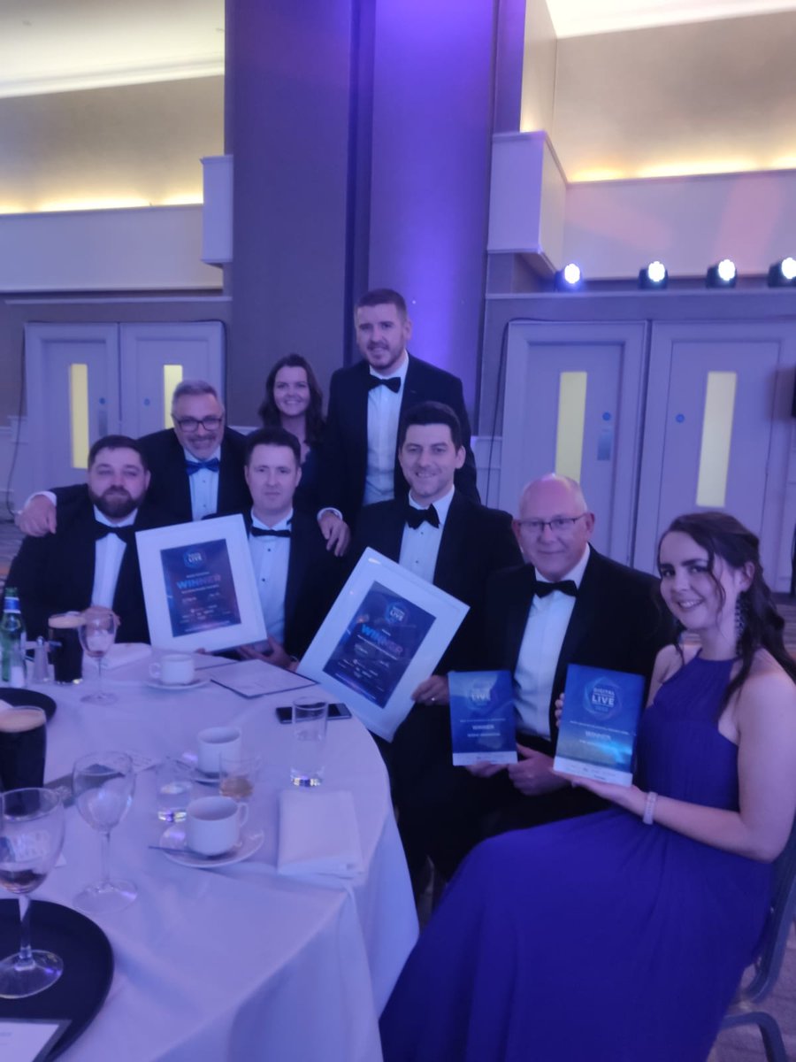 mcavoygroup's tweet photo. Delighted to have won 'Most Innovative Digital Project £5m+' at @DCliveNI awards last night for @DublinAirport Pre-Boarding Zone. Congratulations to all the other winners and finalists! #dcl22 https://t.co/eG4kQkTTgK