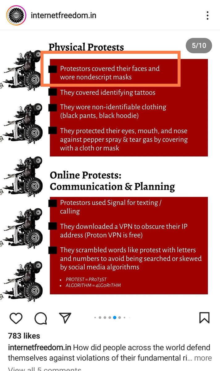 vijaygajera's tweet photo. Two days ago @internetfreedom has published a guideline for protesters and it seems they are following it to hide their identity.

They have used this guideline in Soros-funded Black lives matter protests too!

This is well-planned violence.
@HMOIndia @PMOIndia https://t.co/ZkZI8ztnP1
