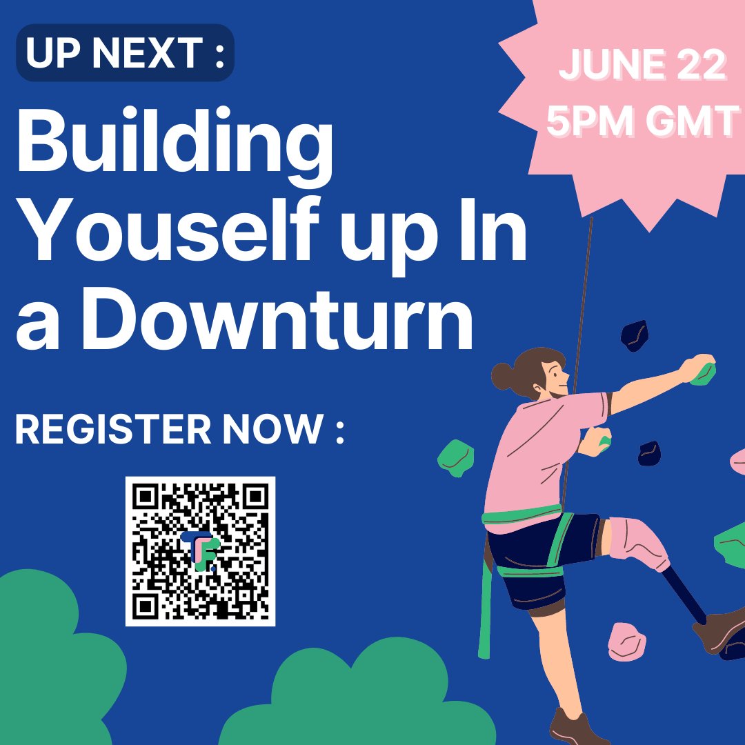 UPCOMING EVENT ‼️‼️We are thrilled to announce that we will be holding an exciting event this Wednesday (June 22) on the topic of ‘Building Yourself Up in a Downturn’ 👷🏽🧗‍♂️🪜

Book your spot today and register📝 now with the link in our bio!

We look forward to seeing you there🤩