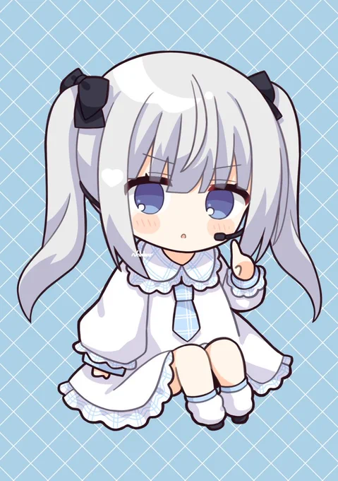銀髪ちびキャラ(オリジナル) 