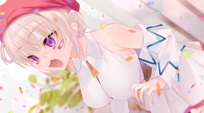 大代真白さんお誕生日おめでとうございますFAです!いつも元気を給油してもらってます!😽🤍間に合った… #大代真白 #あおぎり高校美術部 