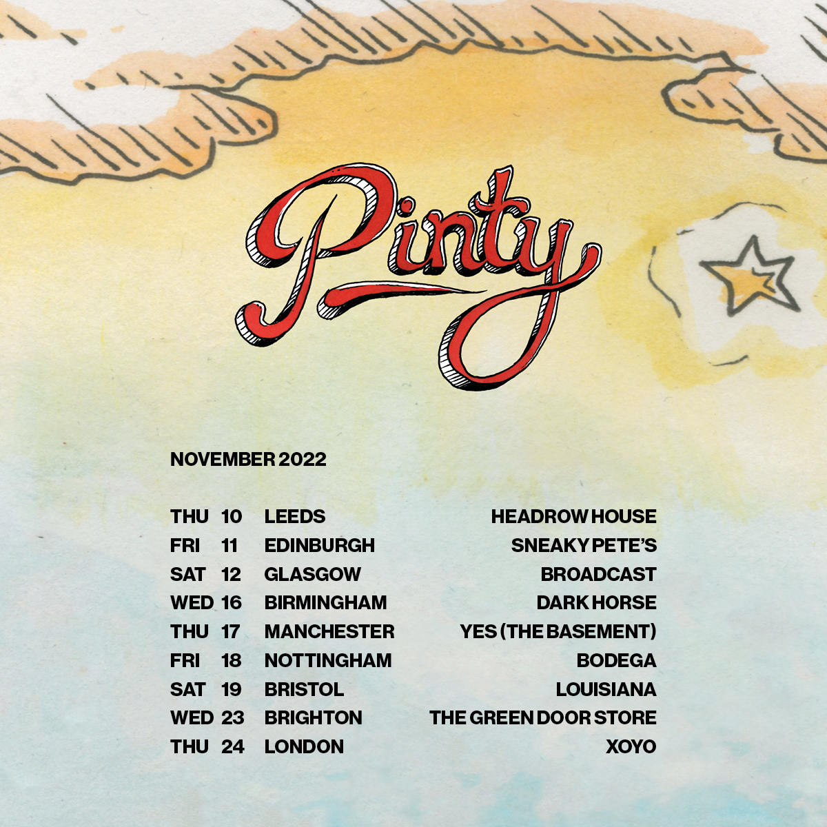gigsandtours's tweet photo. "This south London rapper and King Krule associate evokes the carefree heyday of 90s UK garage"
#Pinty will hit the road this November! Tickets on sale now ⚡ https://t.co/4x1MFWZtiO https://t.co/B3OgsmCn0x