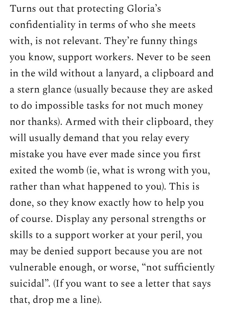 tw: sensitive content

Wrote about some of the doublethink around a rather odd profession - I speak of course of “support workers”   sunbeamsoutofcucumbers.substack.com/p/a-monopoly-o…