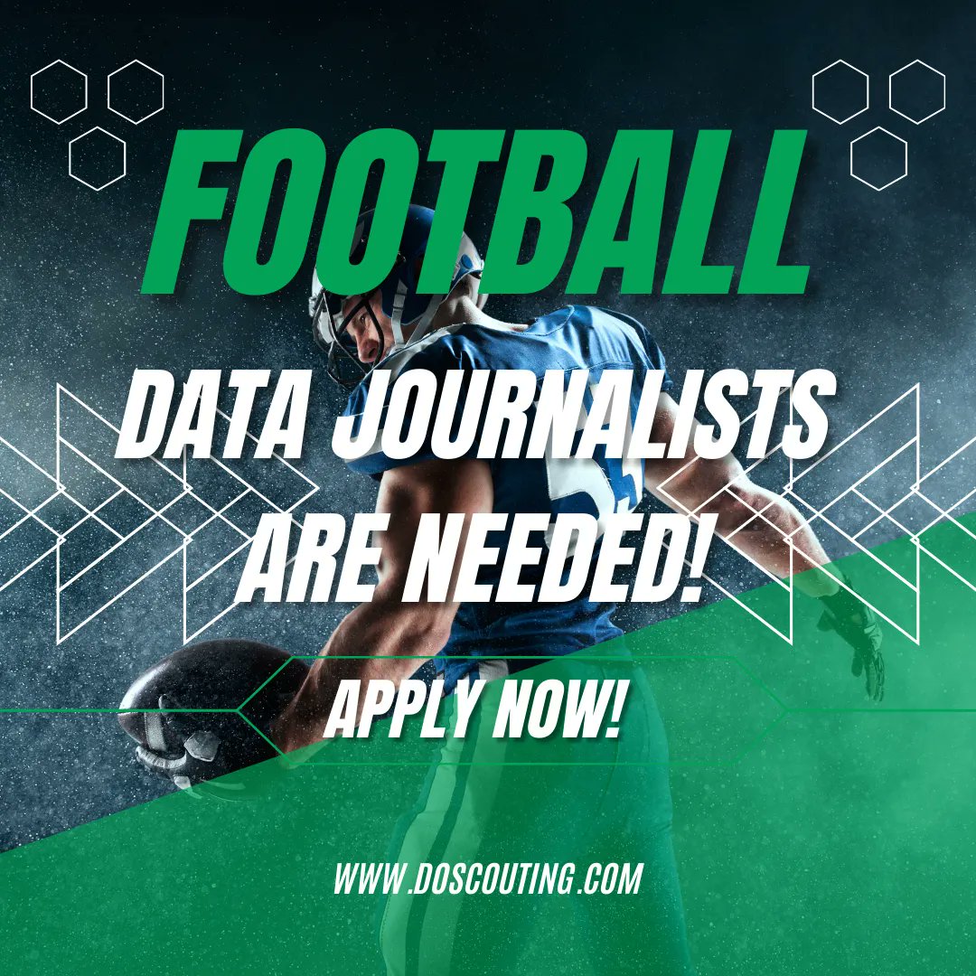DoScouting's tweet image. 🚨 FOOTBALL DATA JOURNALISTS ARE NEEDED🚨

Do you know football rules and always pay close attention to the game? 🤔  
Would you like to have a really exciting job in the sports industry? 💼  
Apply👉 bit.ly/3b4tnzq 🆓

#football #soccer #sport #sports #doscouting