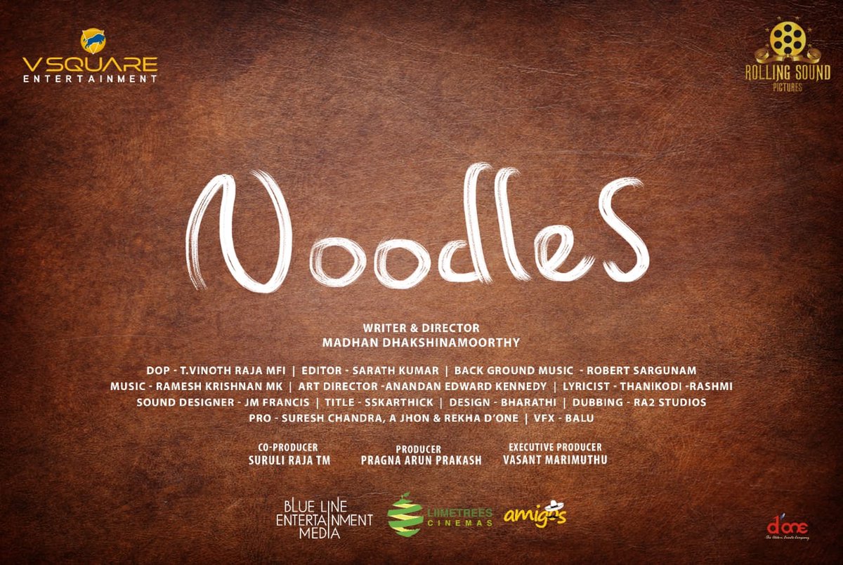 VijaySethuOffl's tweet photo. Happy to share the title look of #NOODLES. Congrats team.

@harishuthaman @sheelaactress @cinemakaran_dop @sarath_edit @robert_sargunam @aruvimadhan @rameshkanhangad @sureshchandra @johnmediamangr @DoneChannel1 
@Viswavsquare  @PicturesRolling @surulir68087033 @VasantMarimuthu https://t.co/8OQA4HuVGg