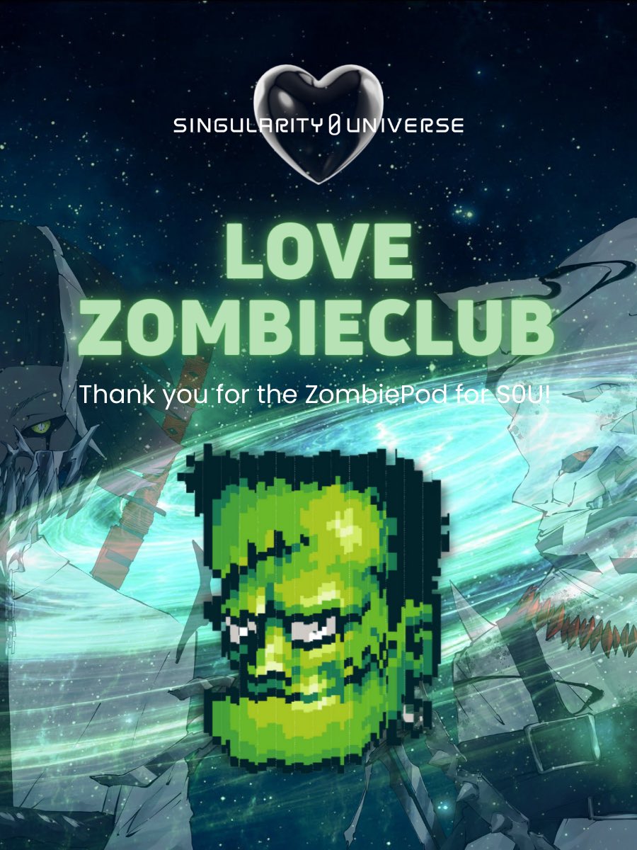 Surprise gift from ZombieClub!
<a href="/get_turned/">ZombieClub</a>

Try connecting your wallet and enter here.

ZombiePod for S0U
connect.vive.com/SUAYcWB/

The world of #S0U is expanding and you can also select an avatar and chat inside!!

A big thank you to all members from #ZombieClub

#s0u