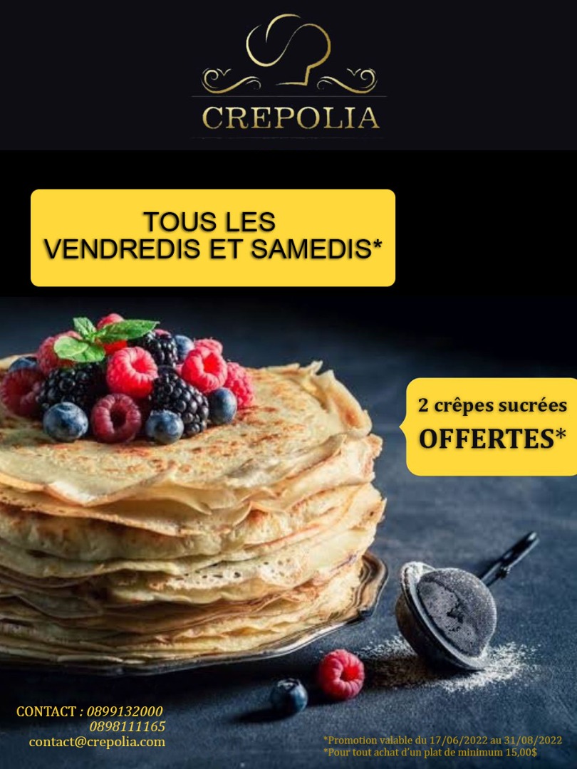 SORAZIZ's tweet photo. Pour les petits déjeuners et les brunchs, pour les déjeuners légers, pour les goûtés, je vais chez Crepolia. Même les enfants savent quoi nous offrir pour la fête des mères/pères. Un "crepolia" livré directement au lit. 😋😋😋🥞🧇 https://t.co/4Bhpy5CKJd