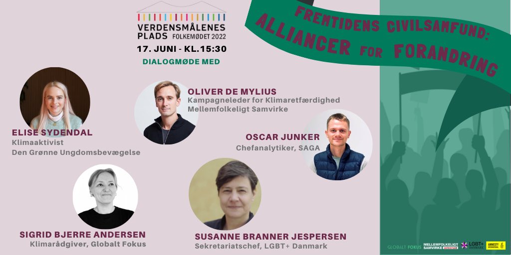 sigridbjerre's tweet photo. Dette spændende event om NGO’er og sociale bevægelser sker på #fm22 i dag. Man kan bl.a høre mig fortælle om #FacesfromtheFrontlines og #UNmuteCOP26. Kom hen i A3/Verdensmålenes Plads kl 15.30 #dkaid #climatejustice https://t.co/ooApdlby2B